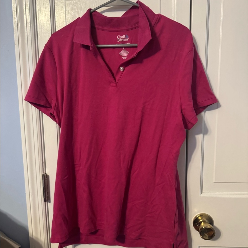 Croft & Barrow Women's Pink Button Down Shirt